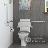 Fienza CARE4LL CARE4LR Delta Accessible Care Kit with Left Hand 90° Degrees Rail - Back-To-Wall Toilet