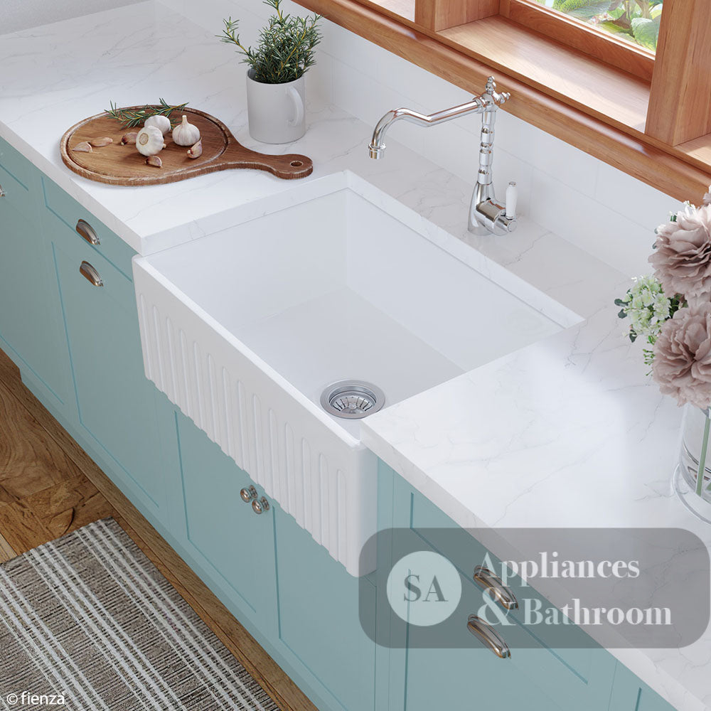 Fienza Winston 68700 Single Butler Sink Small White 675X475X250Mm - Special Order Kitchen Sinks