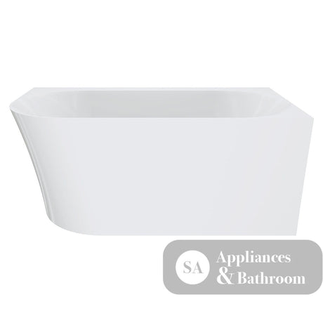 Fienza Chloe Acrylic Corner Bath 1400mm FR75-1400R-OF - Gloss White - Back To Wall Bath