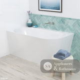 Fienza Chloe Acrylic Corner Bath 1400mm FR75-1400R-OF - Gloss White - Back To Wall Bath