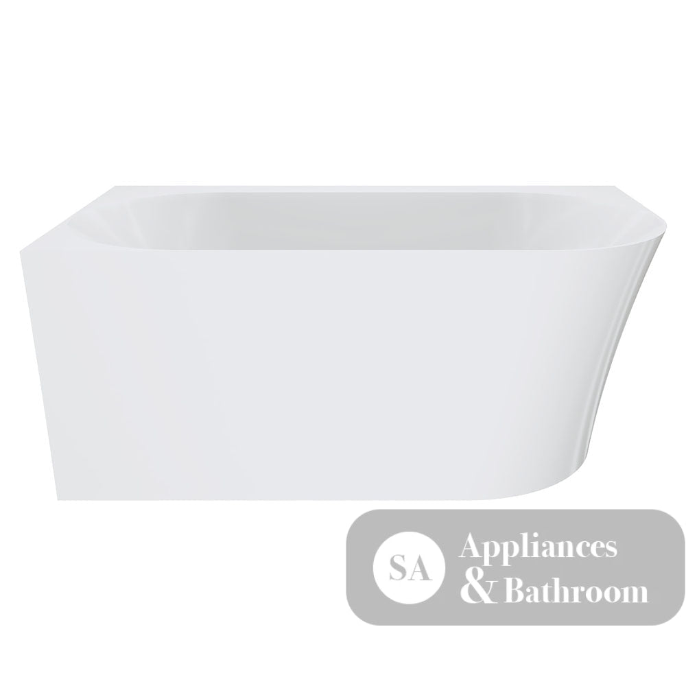 Fienza Chloe Acrylic Corner Bath 1400mm FR75-1400R-OF - Gloss White - Back To Wall Bath