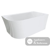Fienza Chloe Acrylic Corner Bath 1400mm FR75-1400R-OF - Gloss White - Left Corner - Back To Wall Bath