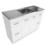 Fienza CIT120NKW Citi 1200mm Sink & Vanity on Kickboard - Laundry Cabinets