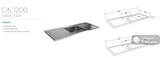 Fienza CIT120NKW Citi 1200mm Sink & Vanity on Kickboard - Laundry Cabinets