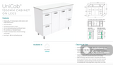 Fienza CIT120NLW Citi 1200mm Sink & Vanity on Legs - Laundry Cabinets