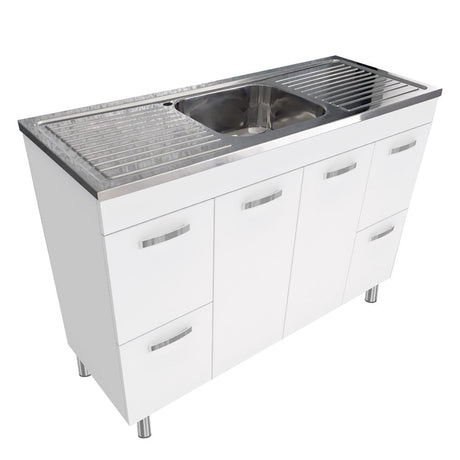 Fienza CIT120NLW Citi 1200mm Sink & Vanity on Legs - Laundry Cabinets