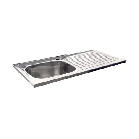 Fienza CIT900 Citi Sink Topmount Sink (1 Taphole) 900x460mm Stainless Steel - Laundry Cabinets