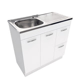 Fienza CIT90NKWR Citi 900mm Sink & Vanity on Kickboard - Laundry Cabinets