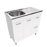 Fienza CIT90NLW Citi 900mm Sink & Vanity on Legs - Laundry Cabinets
