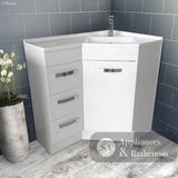 Fienza Corner 600 Pc6060 White Vanity Unit - Special Order Units