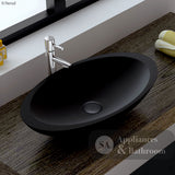 Fienza CSB01-MB Bahama Above Counter Solid Surface Basin Matte Black - Basins