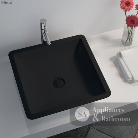 Fienza CSB02-MB Classique Above Counter Solid Surface Basin Matte Black - Basins
