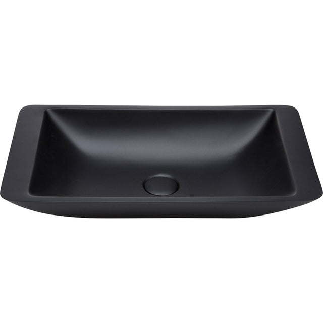 Fienza CSB03-MB Classique 600mm Above Counter Solid Surface Basin Matte Black - Basins