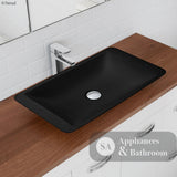 Fienza CSB03-MB Classique 600mm Above Counter Solid Surface Basin Matte Black - Basins