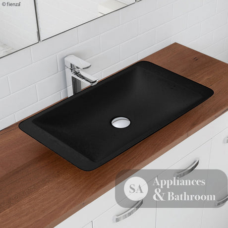 Fienza CSB03-MB Classique 600mm Above Counter Solid Surface Basin Matte Black - Basins