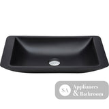 Fienza CSB03-MB Classique 600mm Above Counter Solid Surface Basin Matte Black - Basins