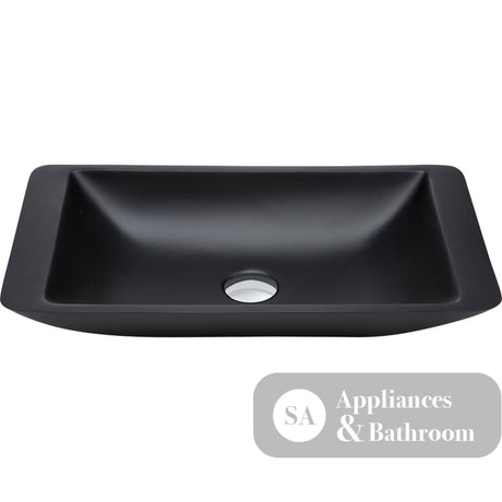 Fienza CSB03-MB Classique 600mm Above Counter Solid Surface Basin Matte Black - Basins
