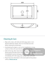 Fienza CSB03-MB Classique 600mm Above Counter Solid Surface Basin Matte Black - Basins