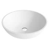 Fienza CSB038 Lexy Above 380mm Counter Solid Surface Basin Matte White - Basins