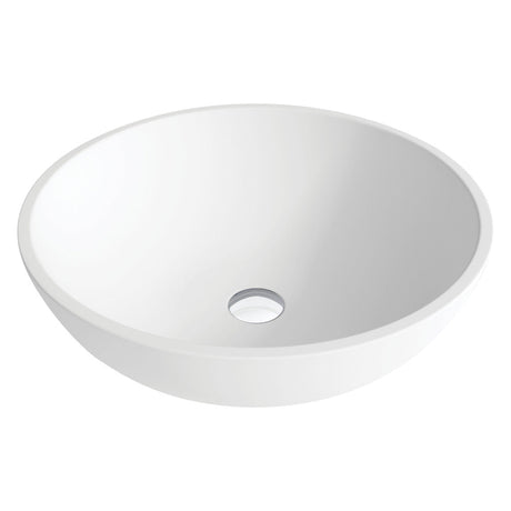 Fienza CSB038 Lexy Above 380mm Counter Solid Surface Basin Matte White - Basins