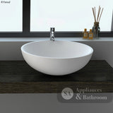 Fienza CSB038 Lexy Above 380mm Counter Solid Surface Basin Matte White - Basins