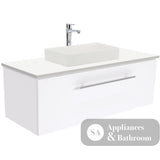 Fienza CSB05 Kados Semi Inset Cast Stone Basin White - Basins