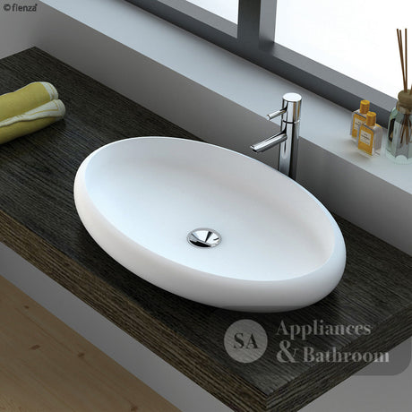 Fienza CSB088 Antonia Cast Stone Solid Surface Basin Matte White - Basins