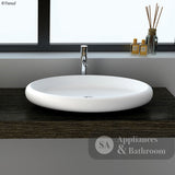 Fienza CSB088 Antonia Cast Stone Solid Surface Basin Matte White - Basins