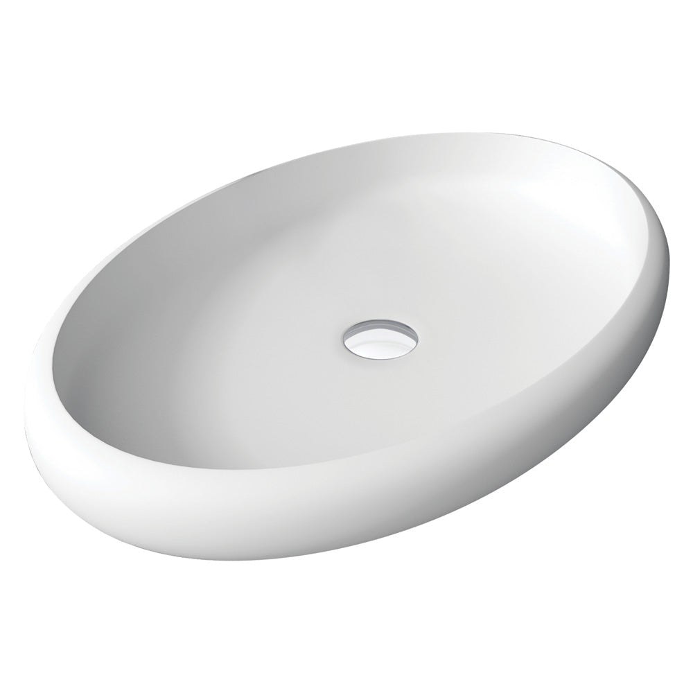 Fienza CSB088 Antonia Cast Stone Solid Surface Basin Matte White - Basins
