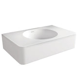 Fienza CSB11-47-0 Encanto 470 Cast Stone Wall Basin No Tap Hole with Overflow - Basins