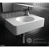Fienza CSB11-47 Encanto 470 Cast Stone Wall Basin No Tap Hole with Overflow - Basins