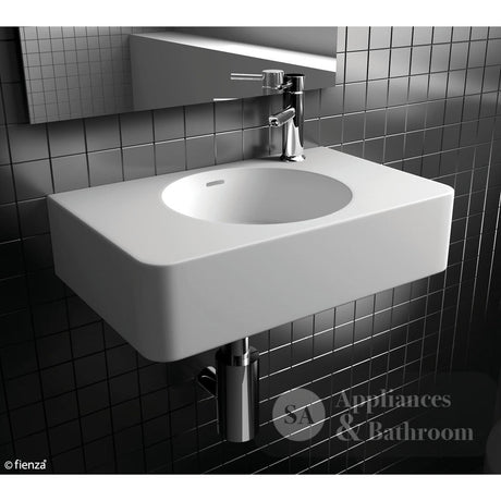 Fienza CSB11-47 Encanto 470 Cast Stone Wall Basin No Tap Hole with Overflow - Basins