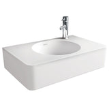 Fienza CSB11-47 Encanto 470 Cast Stone Wall Basin No Tap Hole with Overflow - Basins
