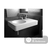 Fienza CSB11-70L-0 Encanto 700 Cast Stone Wall Basin No Tap Hole Left Bowl - Basins