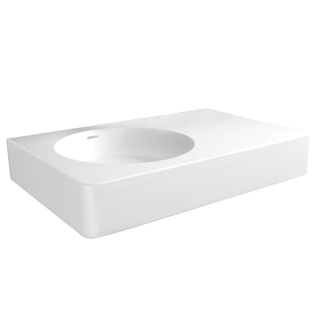 Fienza CSB11-70L-0 Encanto 700 Cast Stone Wall Basin No Tap Hole Left Bowl - Basins