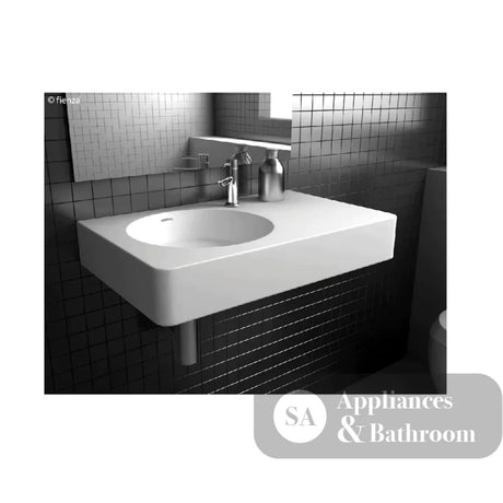 Fienza CSB11-70L Encanto 700 Cast Stone Wall Basin One Tap Hole Left Bowl - Basins