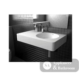 Fienza CSB11-70R-0 Encanto 700 Cast Stone Wall Basin No Tap Hole Right Bowl - Basins