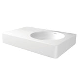 Fienza CSB11-70R-0 Encanto 700 Cast Stone Wall Basin No Tap Hole Right Bowl - Basins