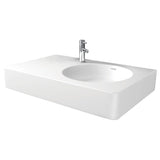 Fienza CSB11-70R Encanto 700 Cast Stone Wall Basin One Tap Hole Right Bowl - Basins