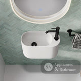 Fienza CSB311-1 Ari Cast Stone Wall Basin One Tap Hole - Basins