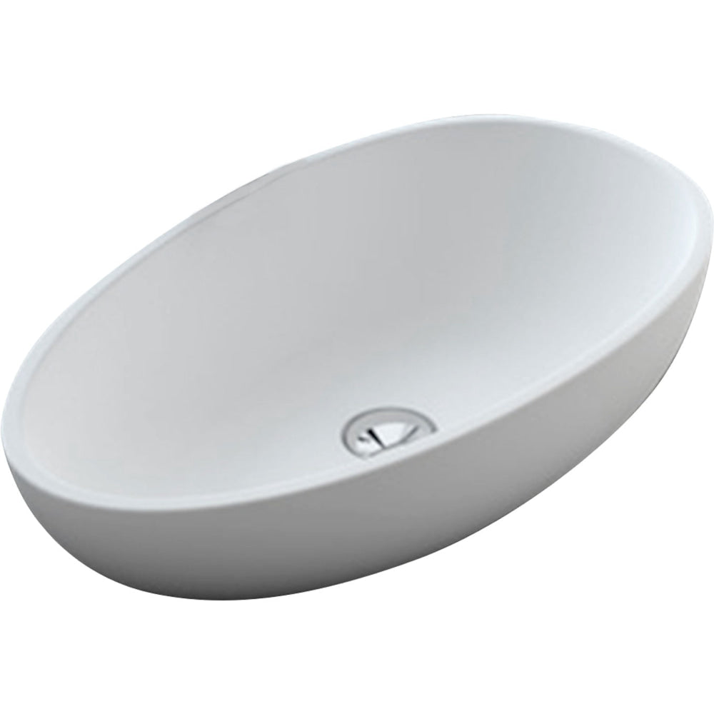 Fienza CSB61 Bahama MK11 Above Counter Solid Surface Basin Matte White - Basins