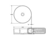 Fienza CSB802 Minka Round Solid Surface Above Counter Basin Matte White - Basins
