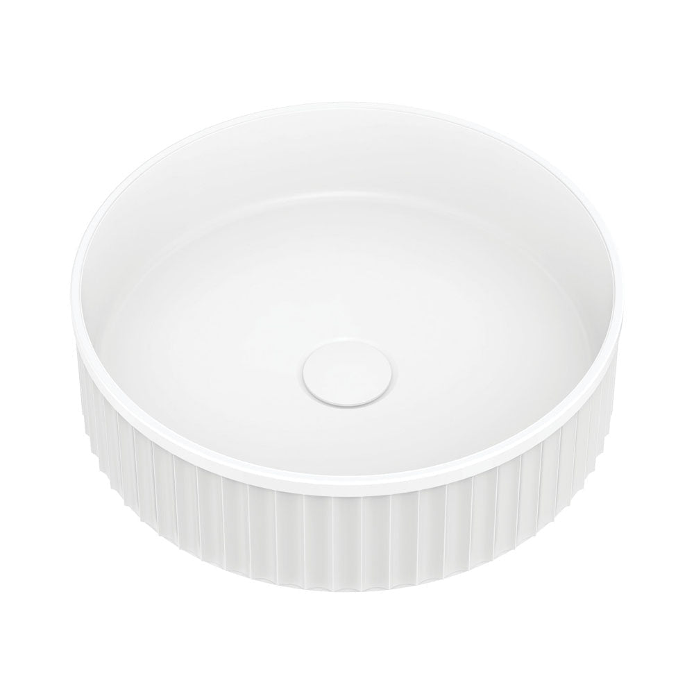 Fienza CSB802 Minka Round Solid Surface Above Counter Basin Matte White - Basins