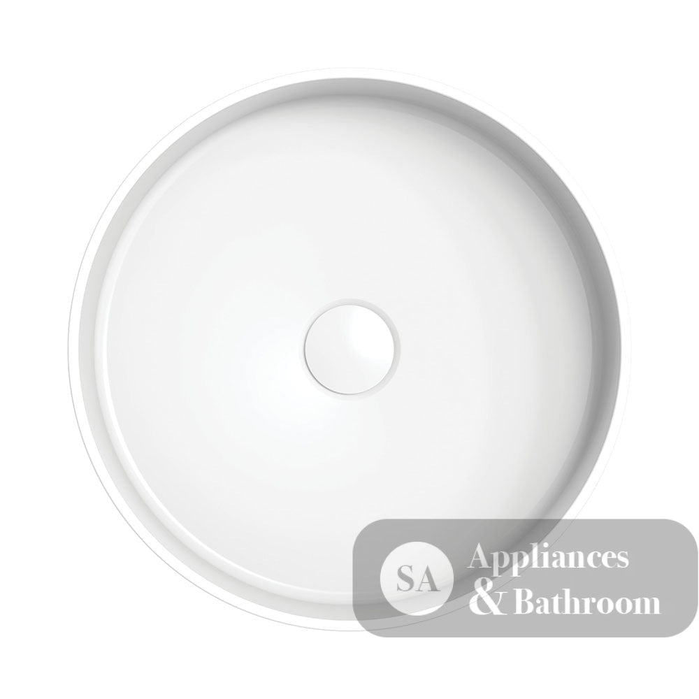 Fienza CSB802 Minka Round Solid Surface Above Counter Basin Matte White - Basins