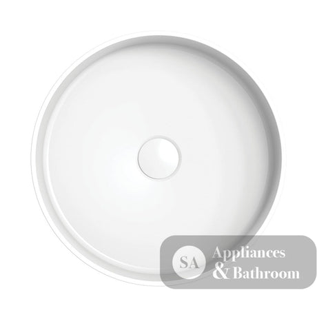 Fienza CSB802 Minka Round Solid Surface Above Counter Basin Matte White - Basins