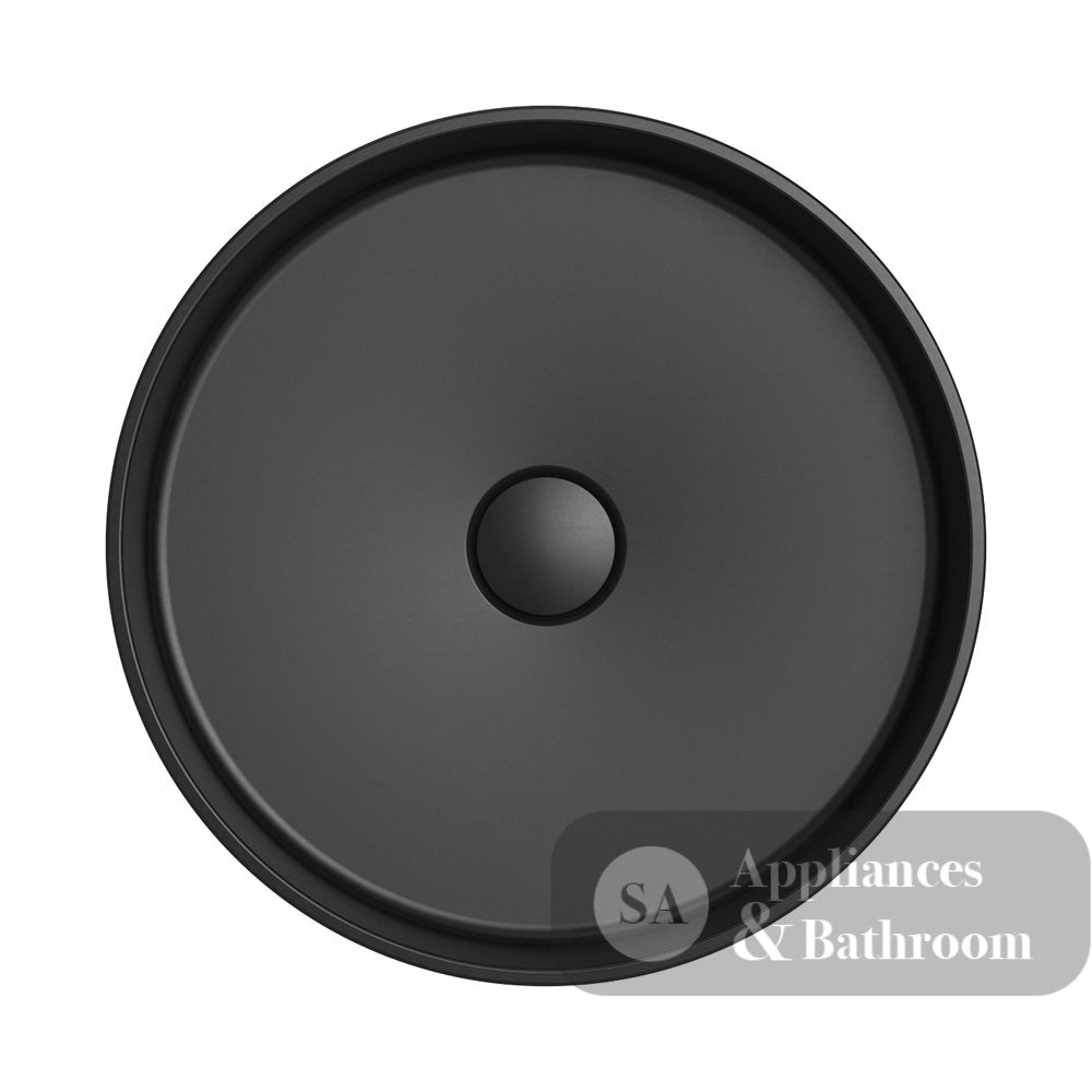 Fienza CSB802B Minka Round Solid Surface Above Counter Basin Matte Black - Basins