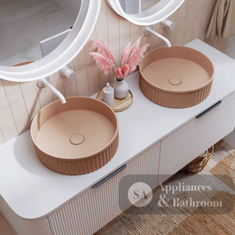 Fienza CSB802D Minka Round Solid Surface Above Counter Basin Dusk Finish - Basins