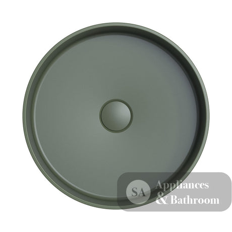 Fienza CSB802F Minka Round Solid Surface Above Counter Basin Forest Finish - Basins