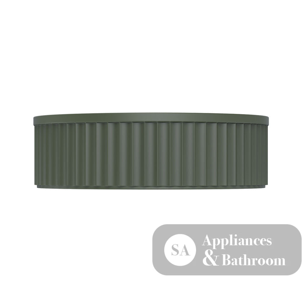 Fienza CSB802F Minka Round Solid Surface Above Counter Basin Forest Finish - Basins