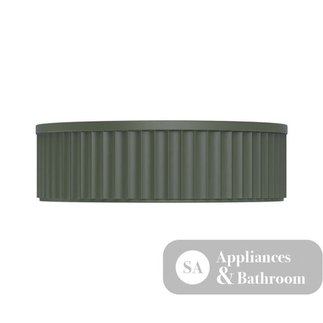 Fienza CSB802F Minka Round Solid Surface Above Counter Basin Forest Finish - Basins